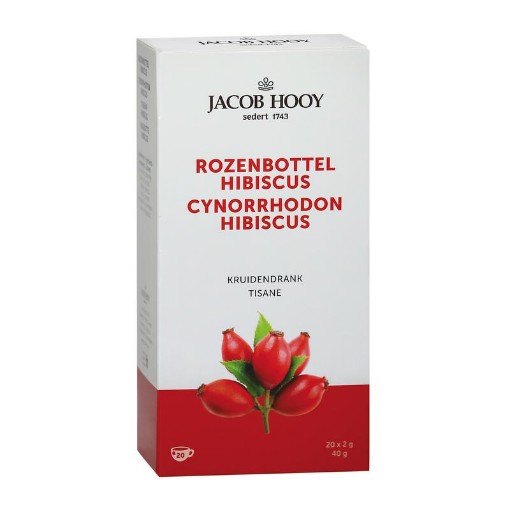 afbeelding van Rozenbottel hibiscus thee zakjes