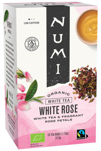 afbeelding van Witte thee white rose