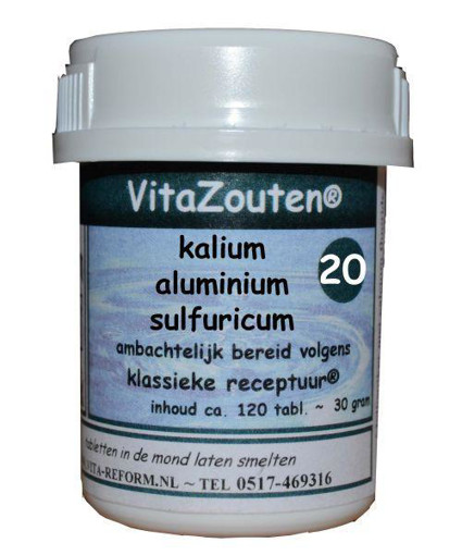 afbeelding van Kalium aluminium sulfuricum VitaZout Nr. 20