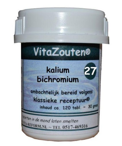 afbeelding van Kalium bichromicum VitaZout Nr. 27