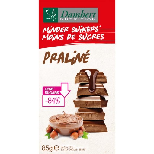 afbeelding van Chocoladetablet praline suikervrij