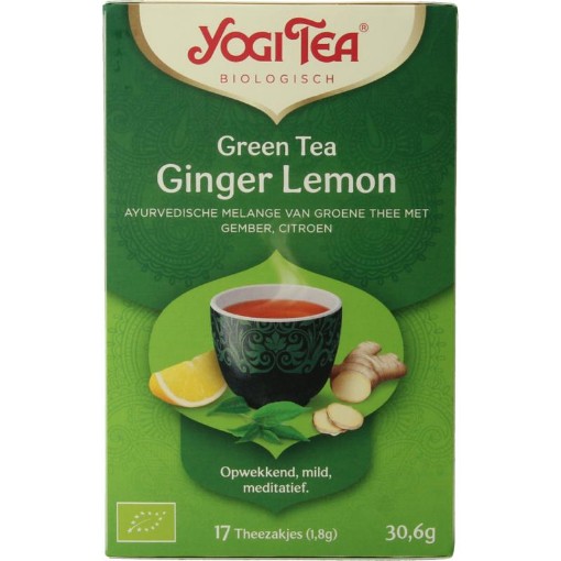 afbeelding van Green tea ginger lemon