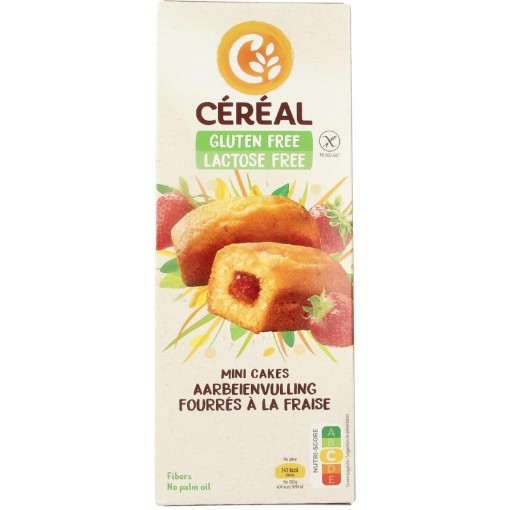 afbeelding van Aardbei cakeje glutenvrij