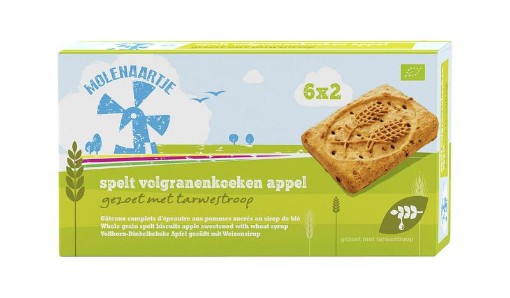 afbeelding van Speltkoek volgranen appel