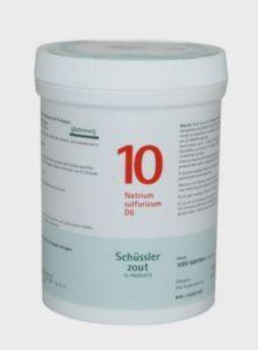 afbeelding van Natrium sulfuricum 10 D6 Schussler