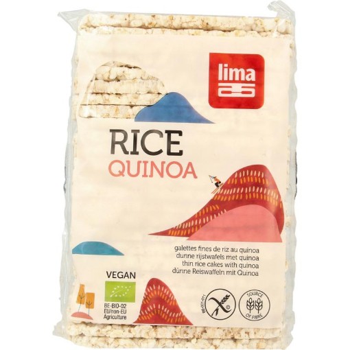 afbeelding van Rijstwafels recht dun quinoa