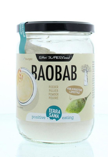 afbeelding van Raw baobab poeder in glas