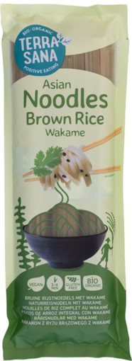 afbeelding van Bruine rijstnoedels met wakame