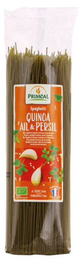 afbeelding van Organic spaghetti tarwe quinoa knoflook peterselie