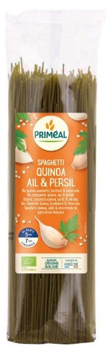 afbeelding van Organic spaghetti tarwe quinoa knoflook peterselie