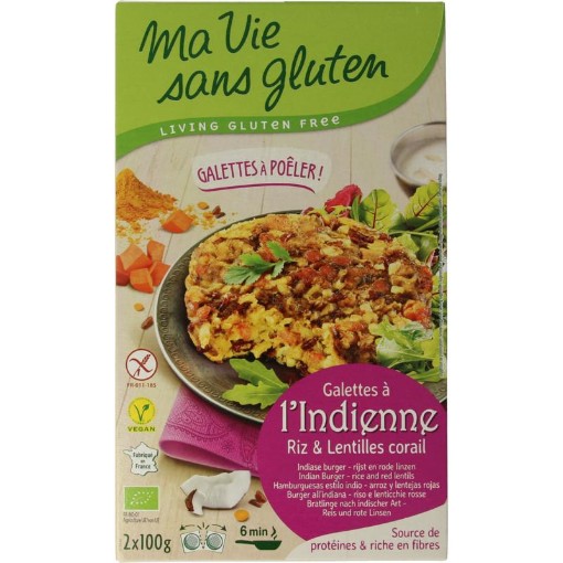 afbeelding van Rijstburger met rode linzen bio - glutenvrij