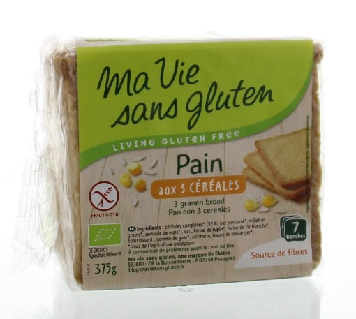 afbeelding van Brood 3 granen bio - glutenvrij