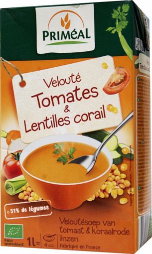 afbeelding van Veloute soep tomaat-linzen