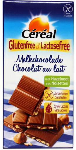 afbeelding van Melkchocolade hazelnoot glutenvrij