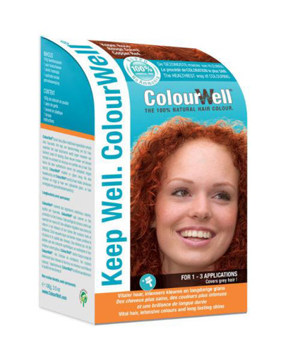 afbeelding van 100% natuurlijke haarkleur koper rood