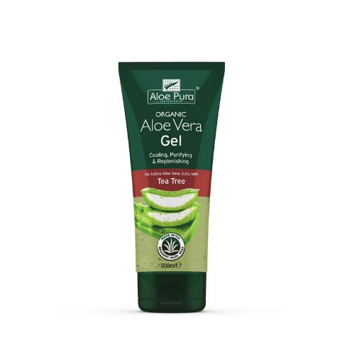 afbeelding van Aloe vera gel organic tea tree