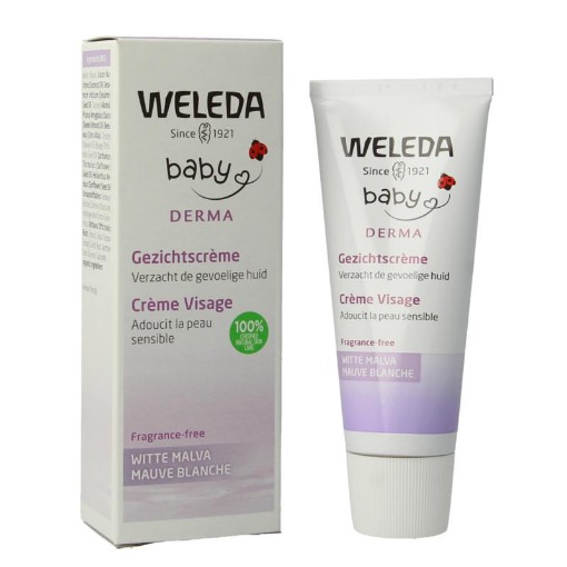 afbeelding van Baby witte malva sensitive gezichtscreme