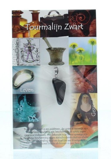 afbeelding van Gezondheidshanger tourmalijn zwart