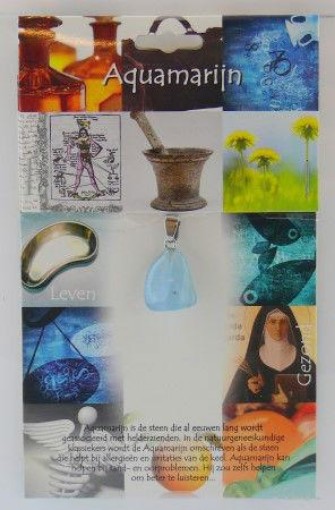 afbeelding van Hanger gezondheidssteen aquamarijn