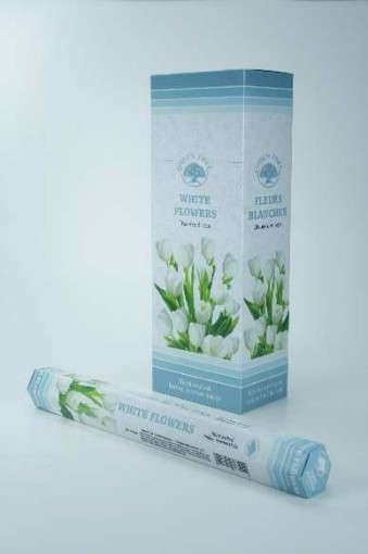 afbeelding van Wierook white flowers