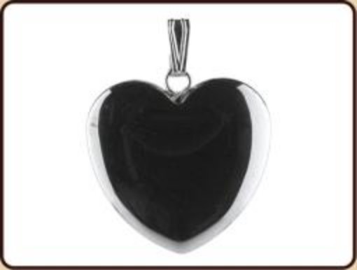 afbeelding van Hanger hart 20 mm hematiet