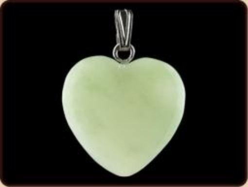 afbeelding van Hanger hart 20 mm jade