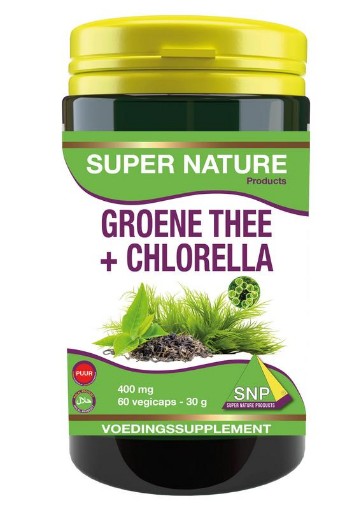 afbeelding van Groene thee chlorella 400 mg puur