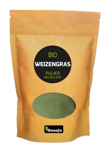 afbeelding van Bio tarwegras poeder paper bag Nieuw Zeeland