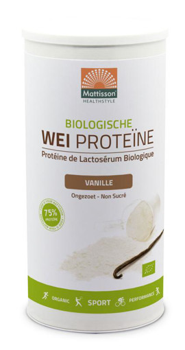 afbeelding van Wei proteine vanille bio 75%