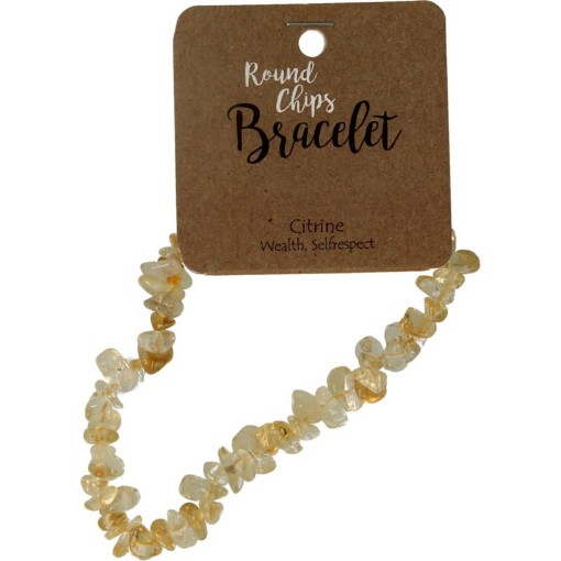 afbeelding van Ronde splitarmband citrien
