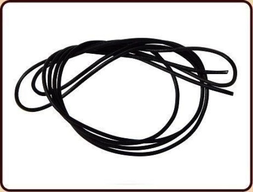 afbeelding van Leren koord zwart rond