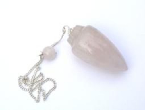 afbeelding van Pendel druppel roze kwarts