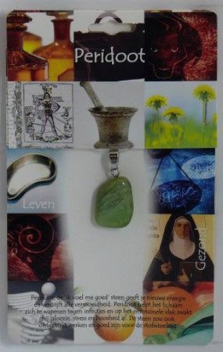 afbeelding van Hanger gezondheidssteen peridoot