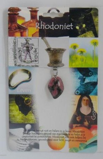 afbeelding van Hanger gezondheidssteen rhodoniet