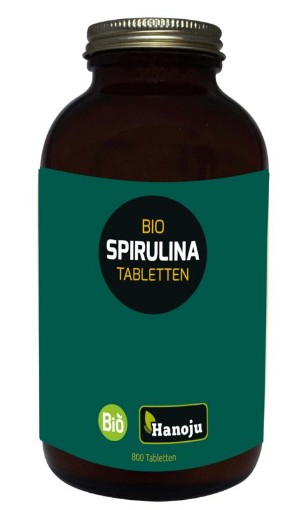 afbeelding van Bio spirulina 400mg glas flacon
