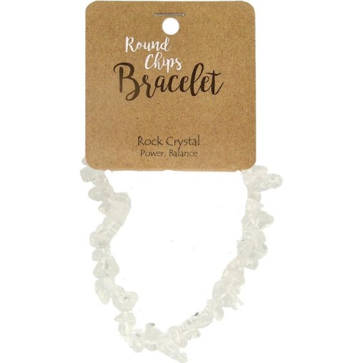 afbeelding van Splitkralen armband bergkristal op kaart