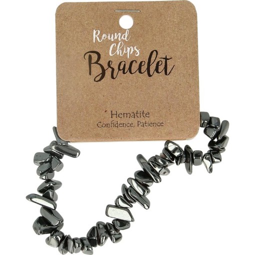 afbeelding van Splitkralen armband hematiet op kaart