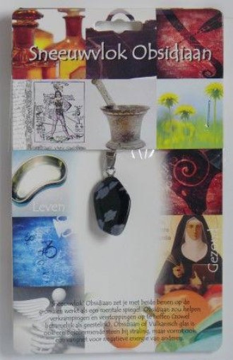 afbeelding van Hanger gezondheidssteen obsidiaan