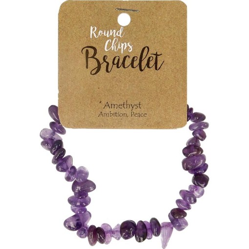 afbeelding van Splitkralen armband amethyst op kaart