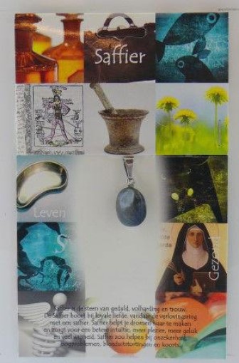 afbeelding van Hanger gezondheidssteen saffier