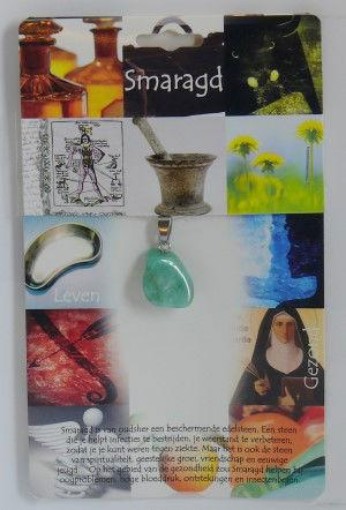 afbeelding van Hanger gezondheidssteen smaragd