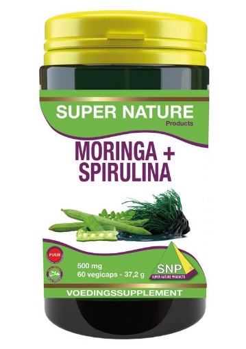 afbeelding van Moringa & spirulina 500 mg puur