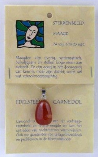 afbeelding van Hanger sterrenbeeldsteen maagd