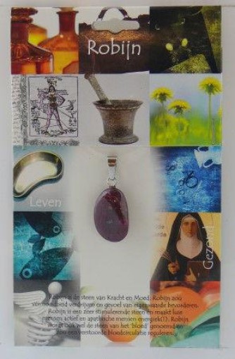 afbeelding van Hanger gezondheidssteen robijn