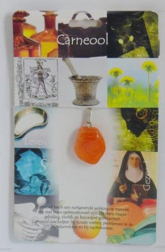 afbeelding van Hanger gezondheidssteen carneool