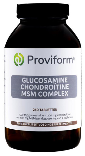 Mark staan Een hekel hebben aan Proviform Glucosamine chondroitine complex MSM 120tab kopen? | Bioflora  Health Products