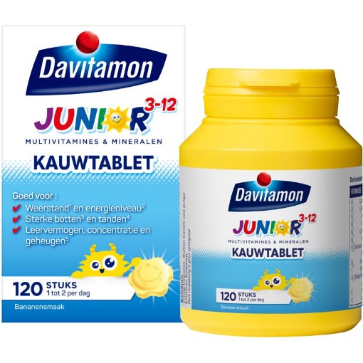 afbeelding van Junior 3+ kauwtabletten banaan