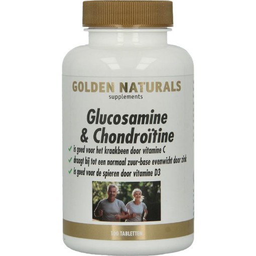 Golden Naturals Glucosamine & Chondroitine 100 tabletten afbeelding
