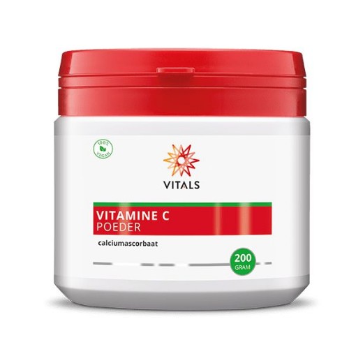 Vitals Vitamine C poeder calciumascorbaat 200g afbeelding