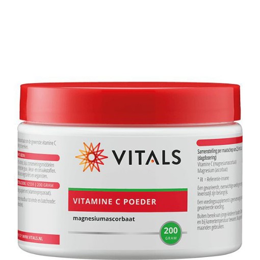 Vitals Vitamine C poeder magnesiumascorbaat 200g afbeelding